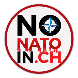 no-nato-in.ch Aufkleber, ø 148 mm