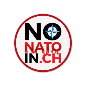 no-nato-in.ch Aufkleber, ø 95 mm
